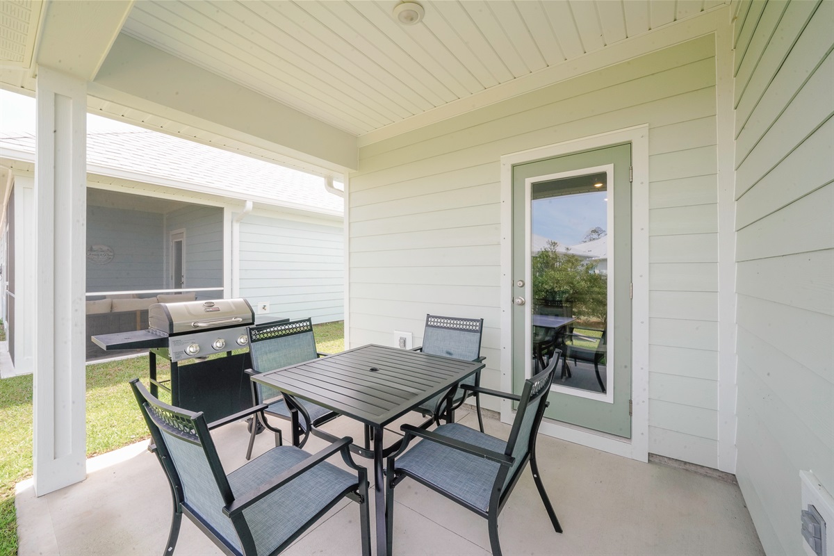 Inviting outdoor area perfect for lounging, dining, or family gatherings.