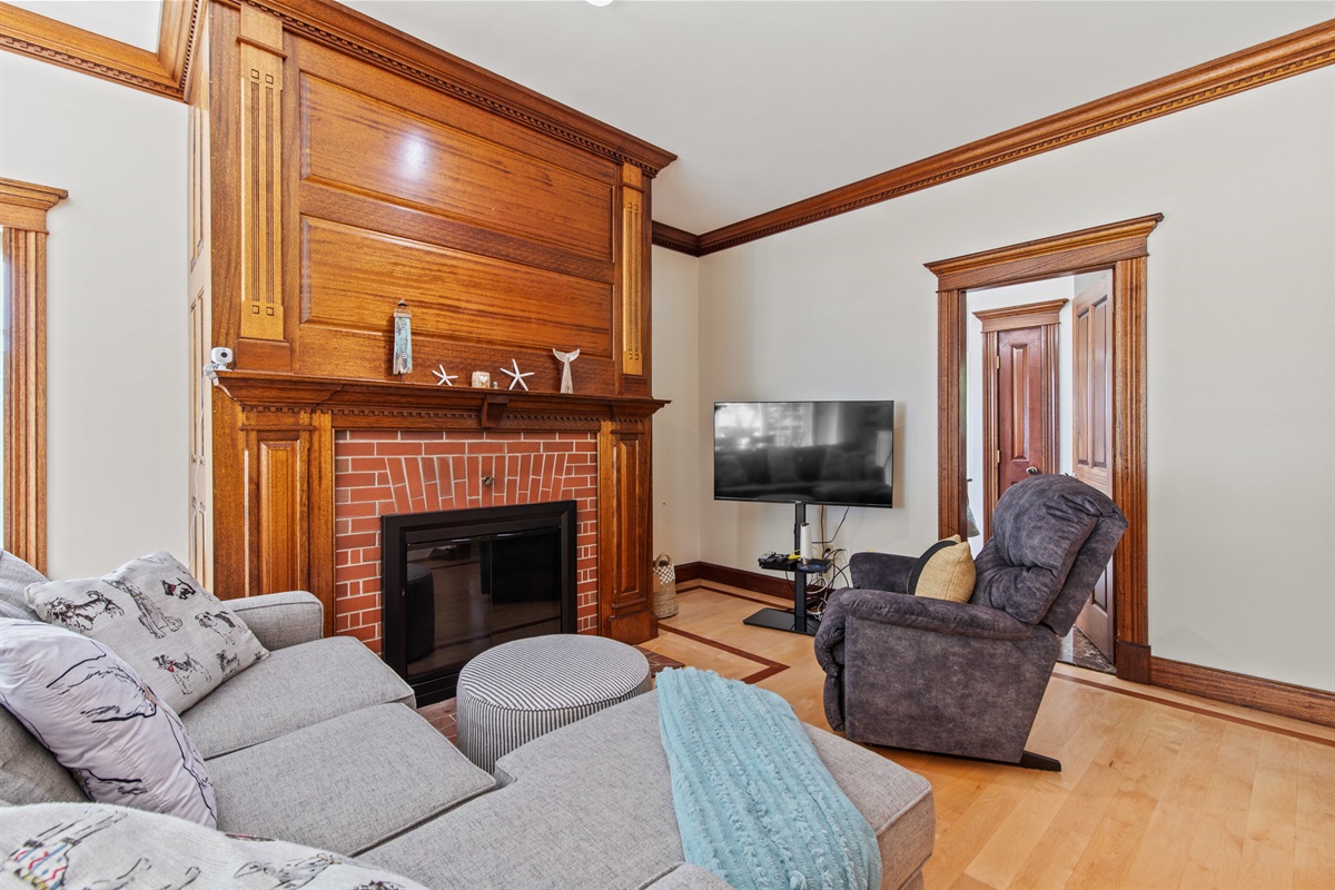 Cozy up to family in the living room