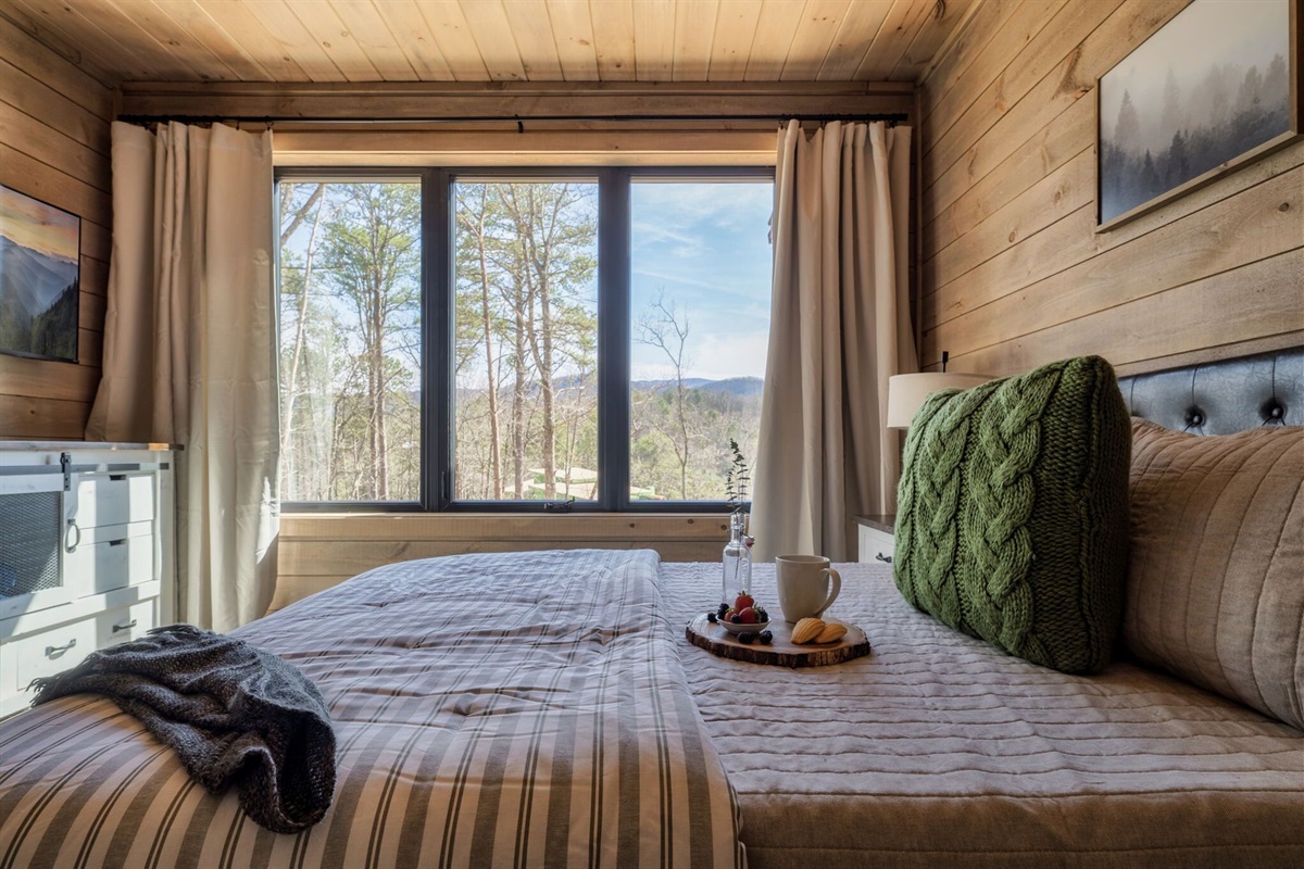 The main floor bedroom provides an easy option for those not fond of stairs