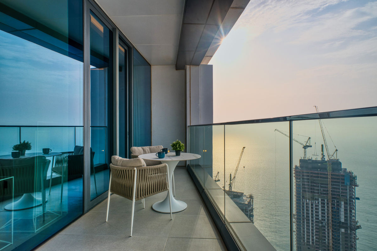 Panoramic view from balcony