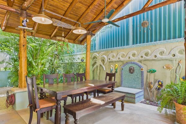 Outdoor dining table