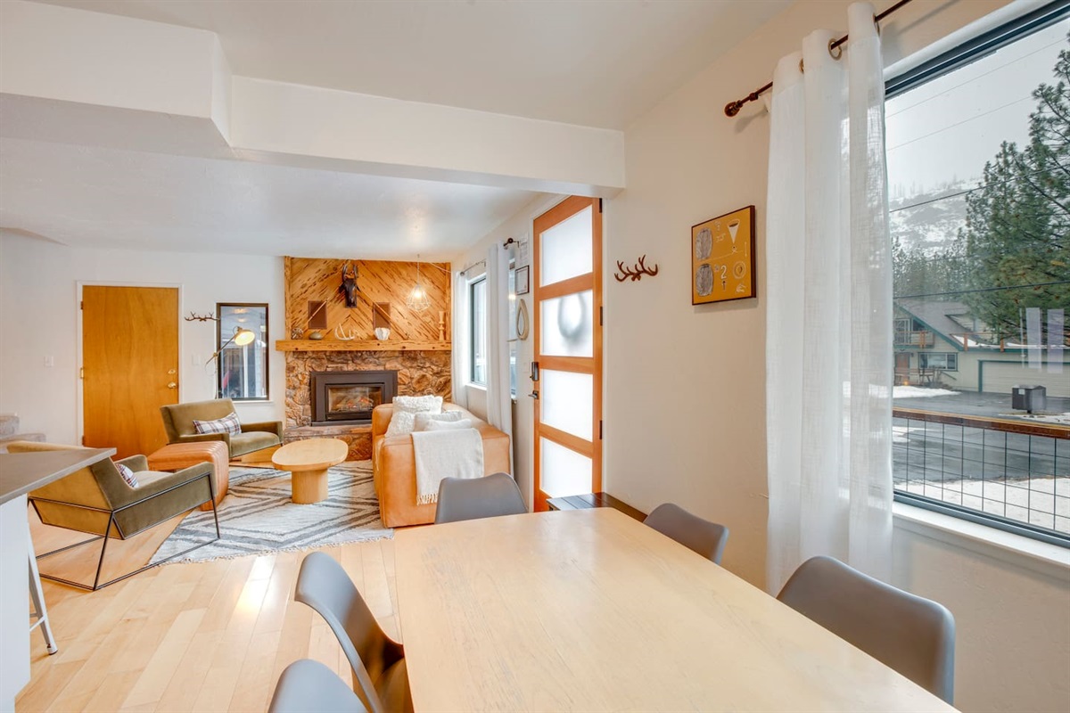 Dining table with seating for 6