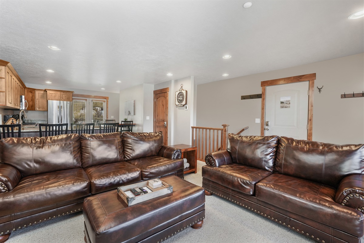 Spacious and comfortable, this living area is made for movie nights, conversation, and unwinding together.
