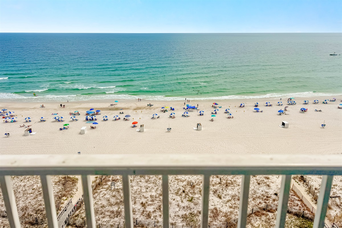 Wake up to this stunning panoramic view of the beach.  Your dream vacation starts here.