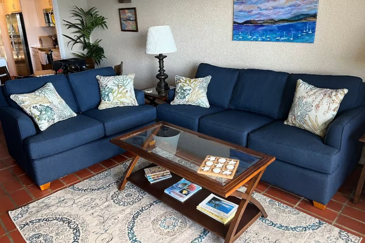 Relax and unwind in the bright, open-concept living space.