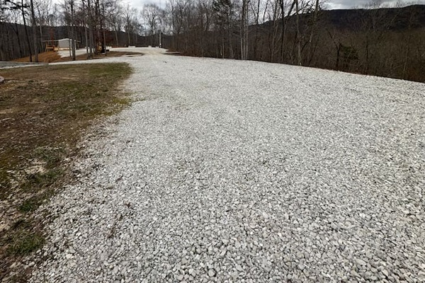 Road with parking to the right