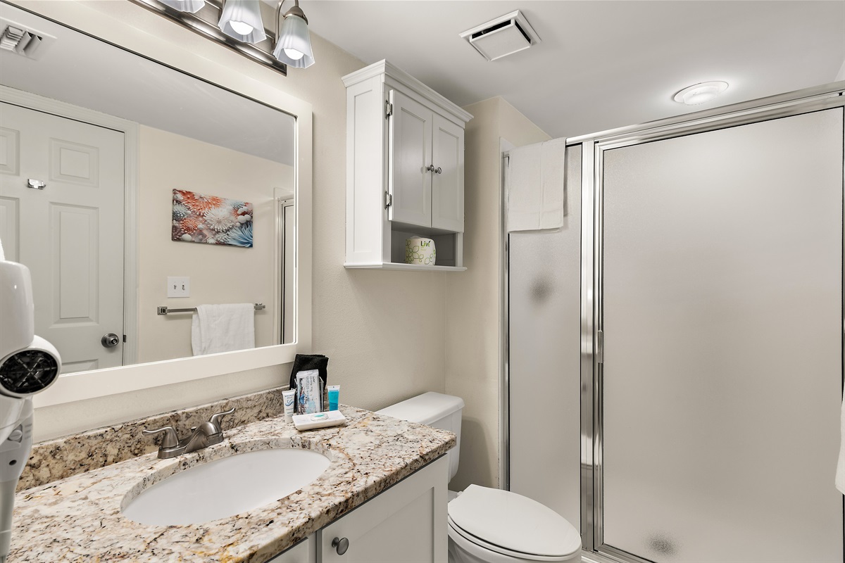 Second bathroom with shower