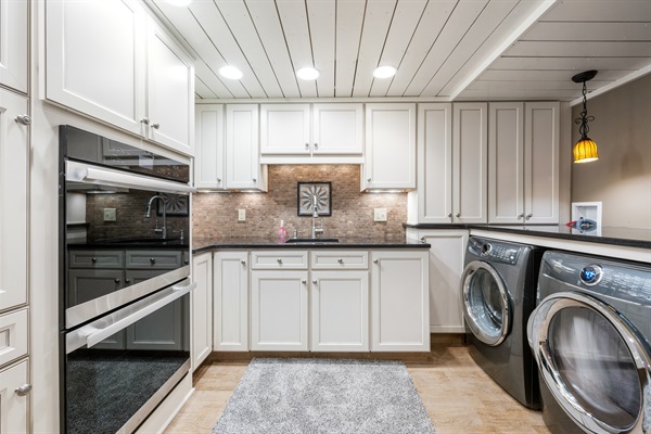 Basement kitchen and laundry 