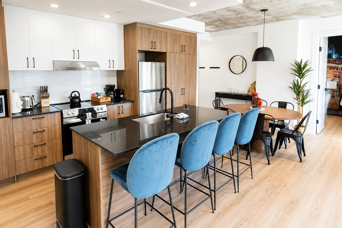 Kitchen and counter view