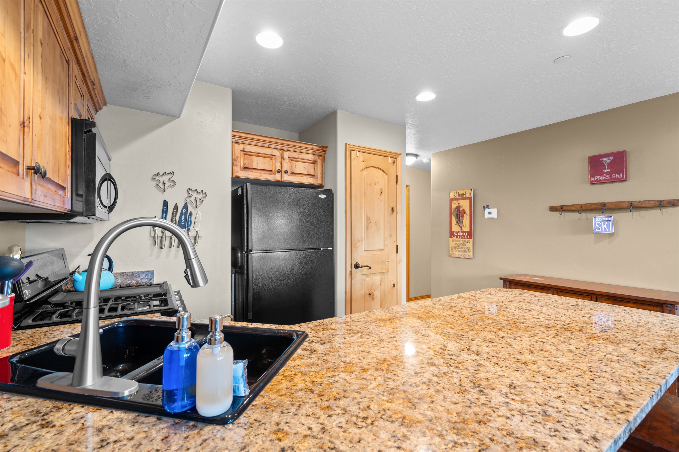 Perfect place to prepare meals and gather with friends after a day in the mountains.