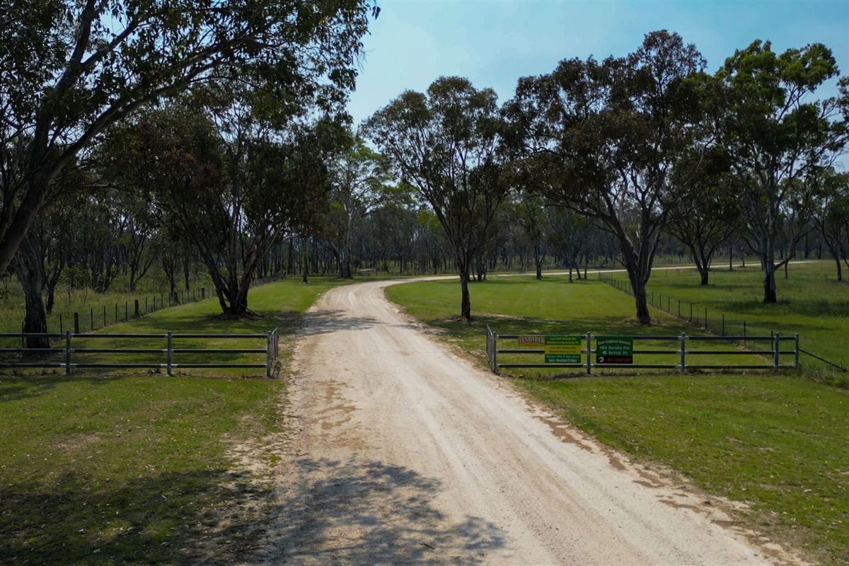 Off-road leading to the property