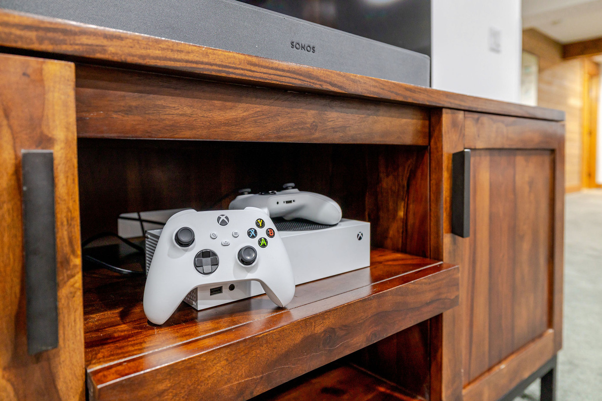 Xbox system for gaming. 