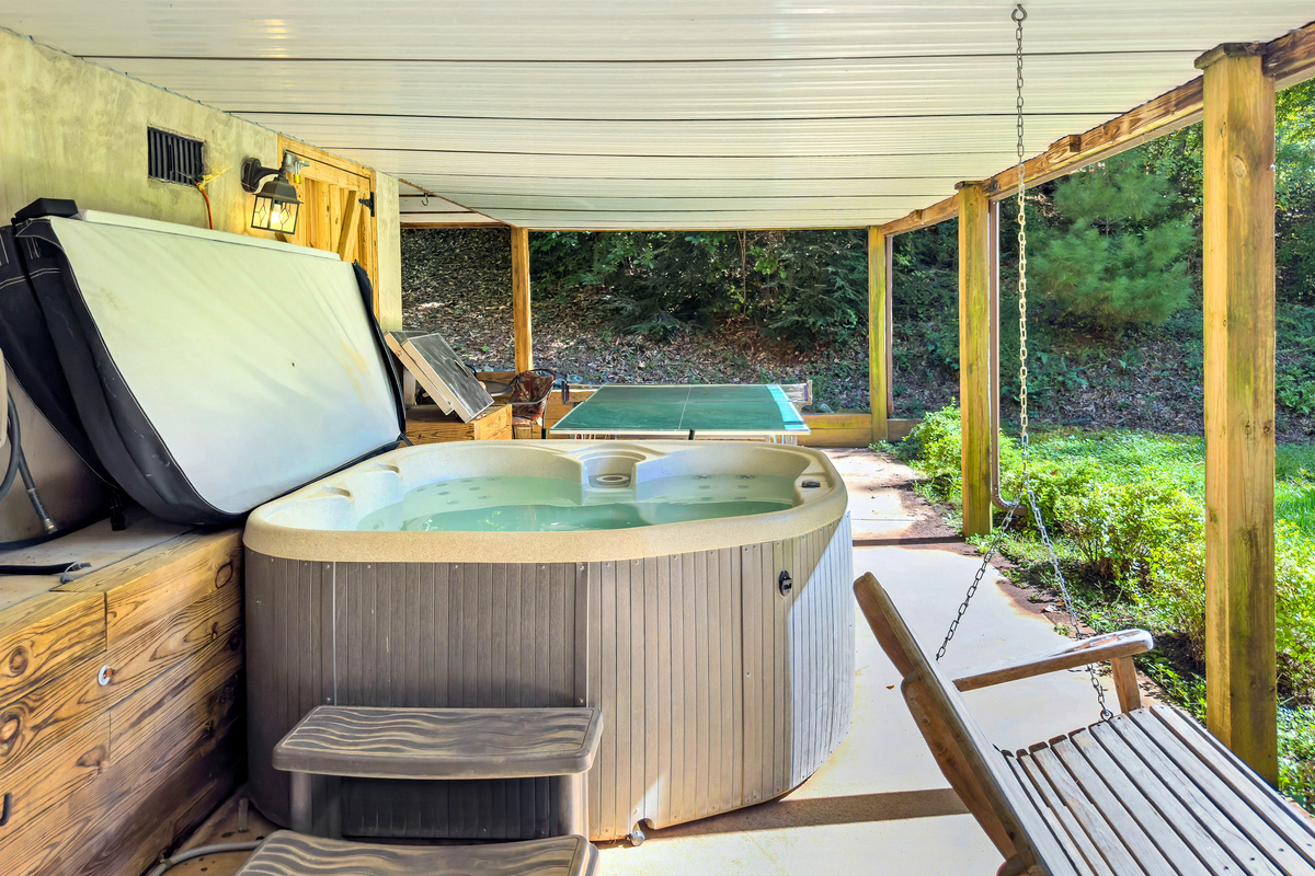 Take a dip in the hot tub