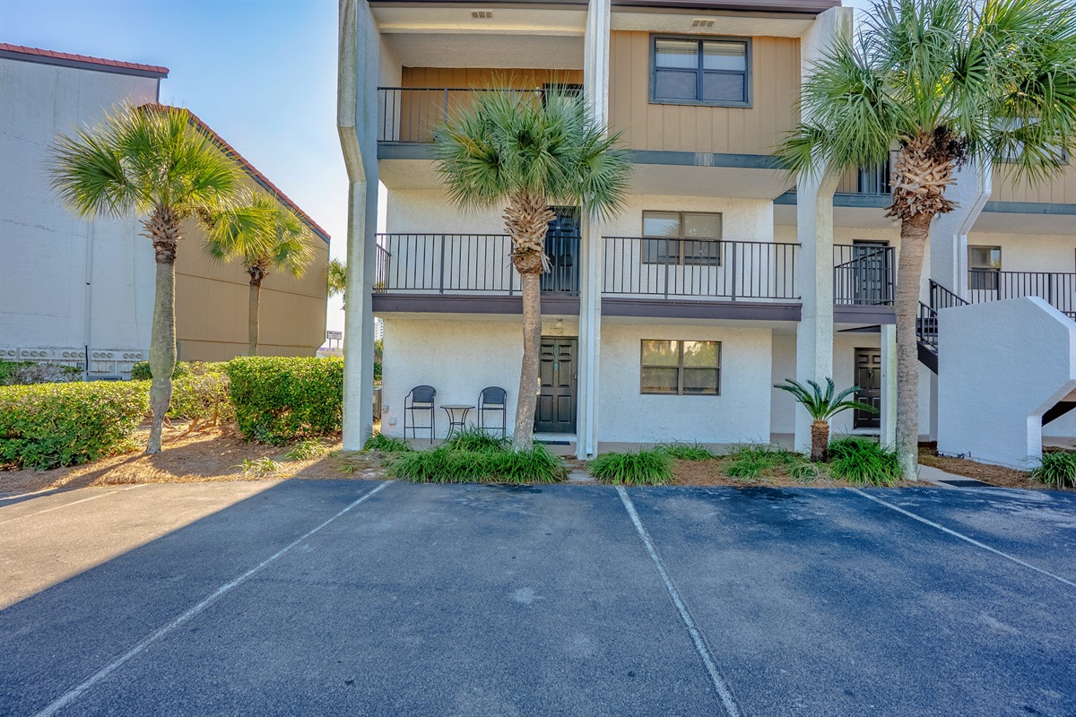 Front door, ground floor, end unit