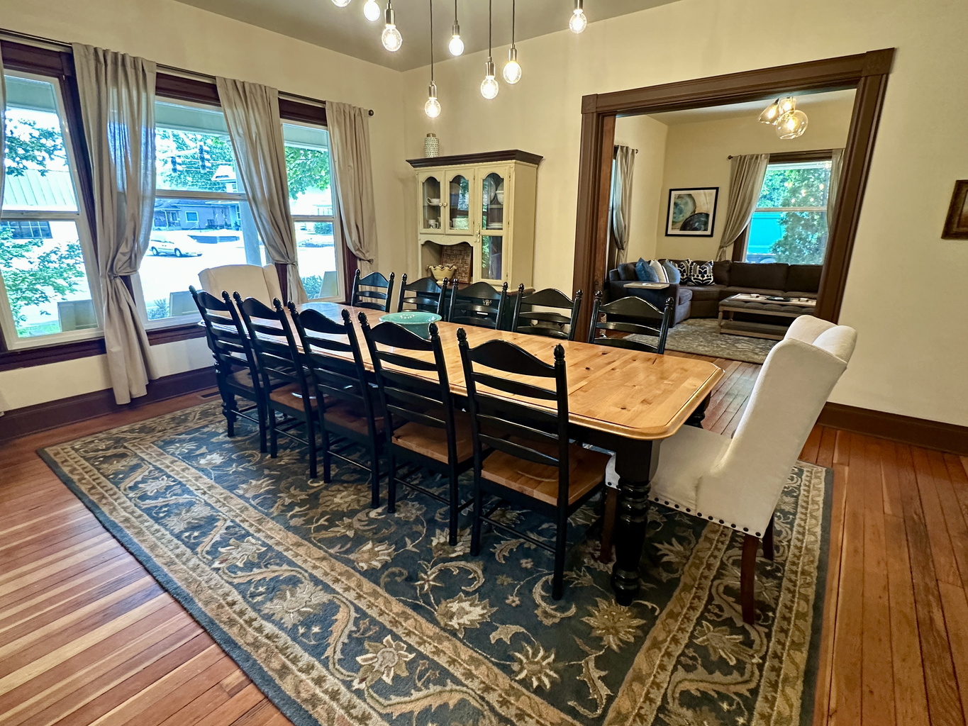 Formal Dining Room, large Farm Table, seats 12.