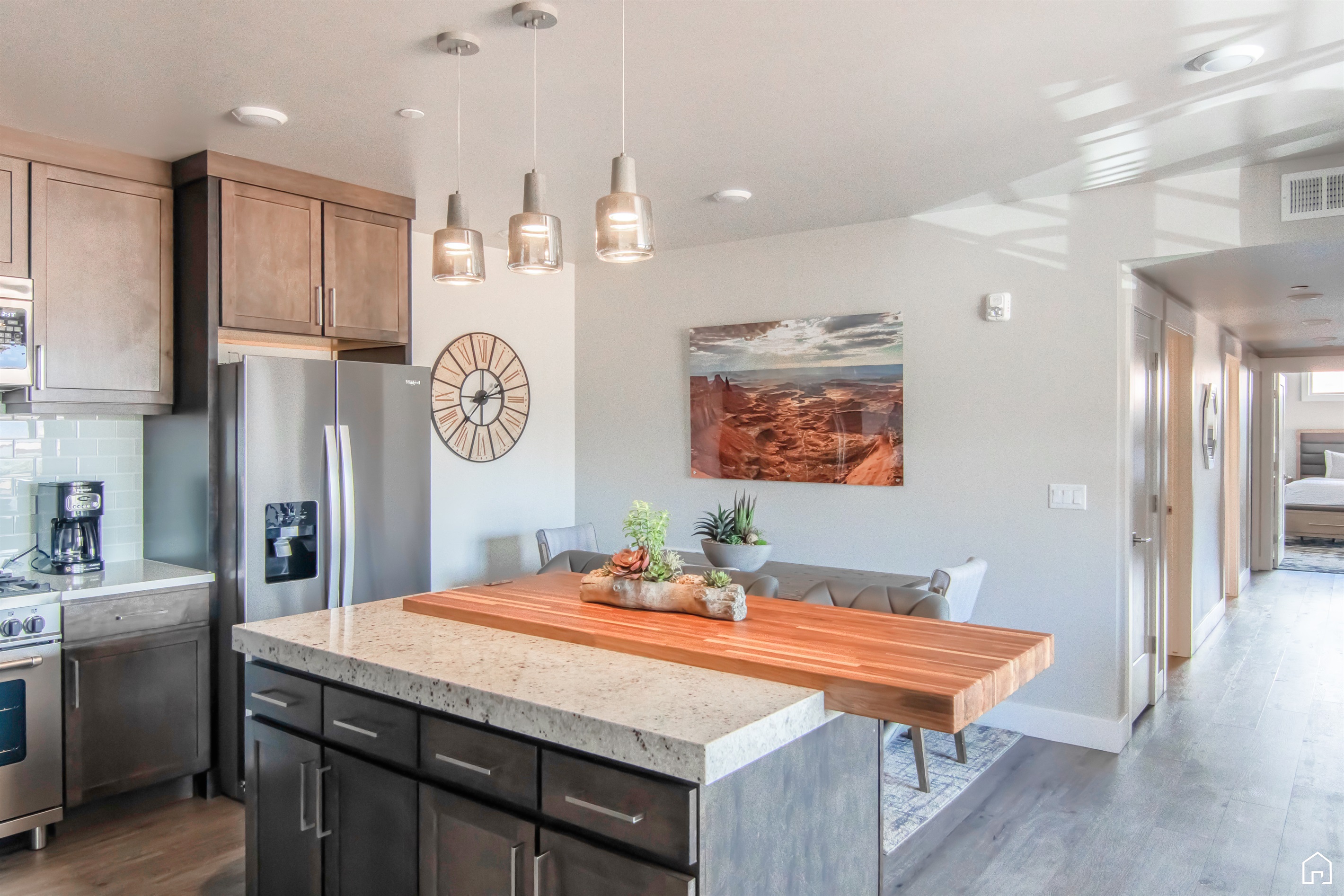 Kitchen and dining area