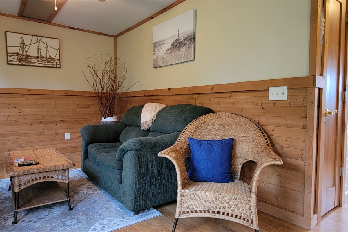 Living space - conjoins with kitchen area and table