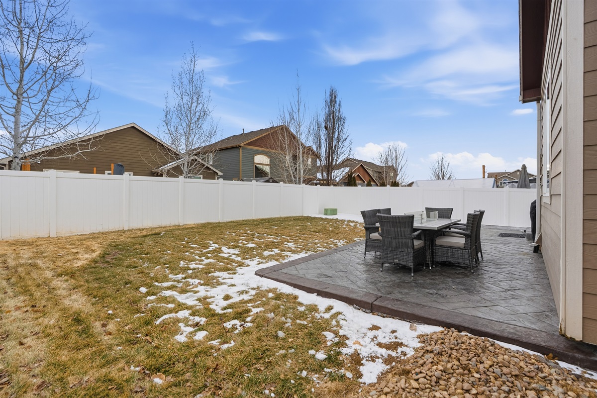 Back yard and patio!