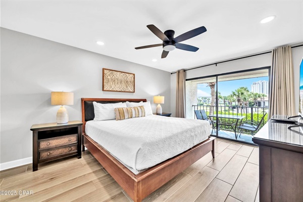 Master bedroom with king bed