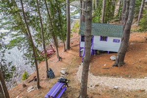 Aerial picture of the cabin
