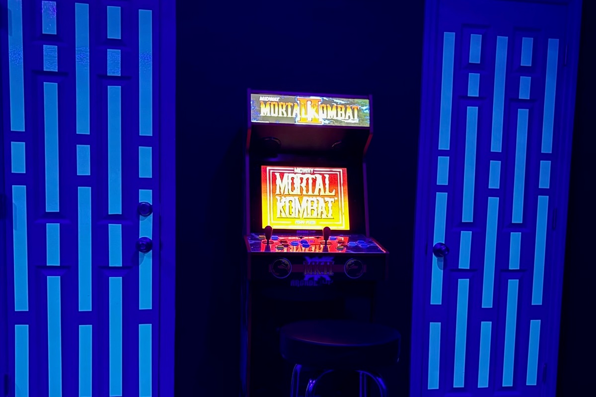 Retro arcade corner featuring classic games — the perfect nostalgia fix for gamers!