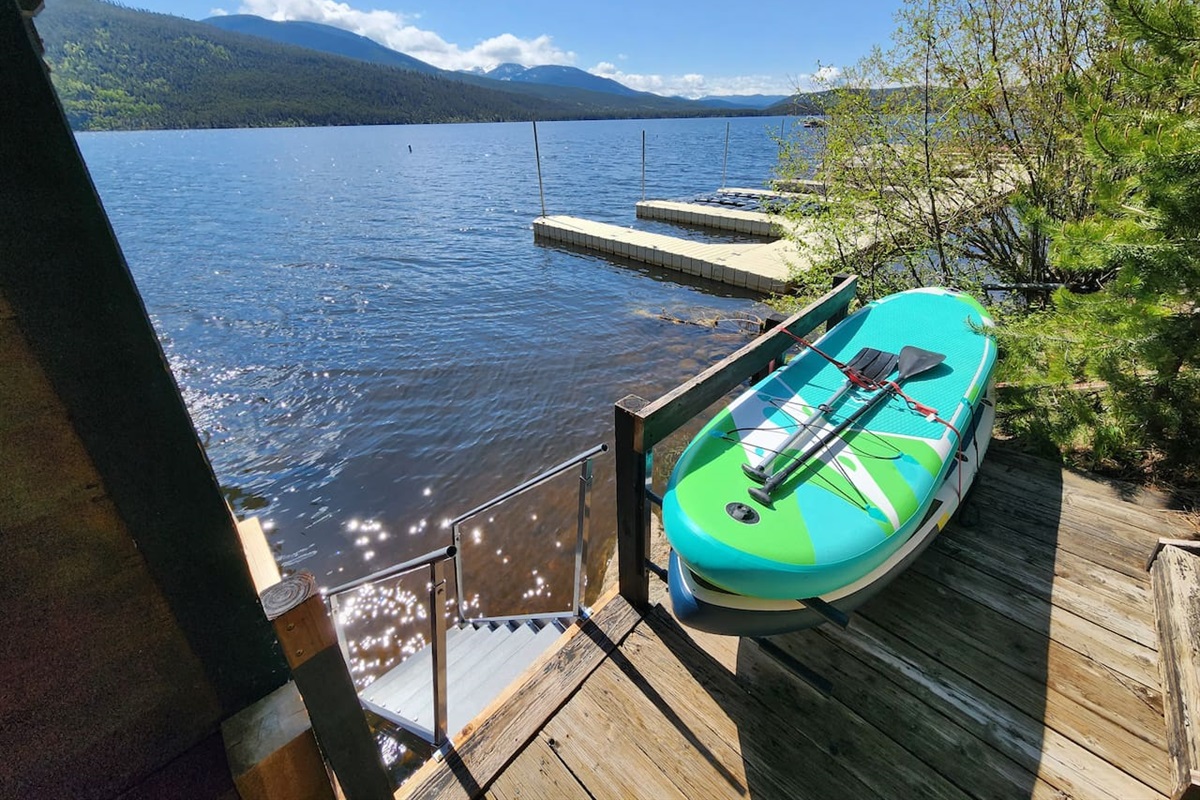 Lake access is via stairs from boathouse dock where you can launch kayaks and paddleboards!