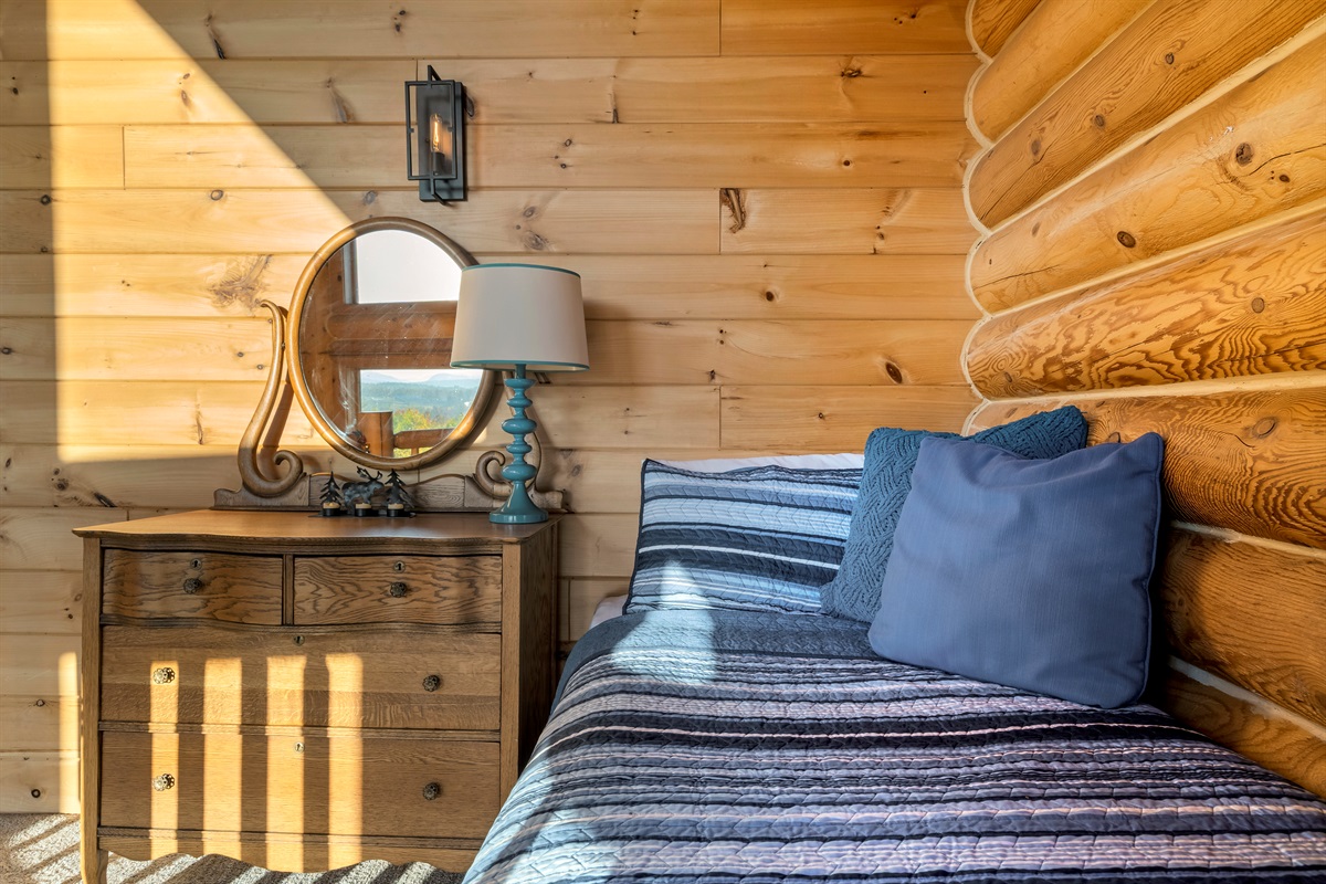 Daybed outside the master bedroom — a perfect spot to lounge and enjoy the views.