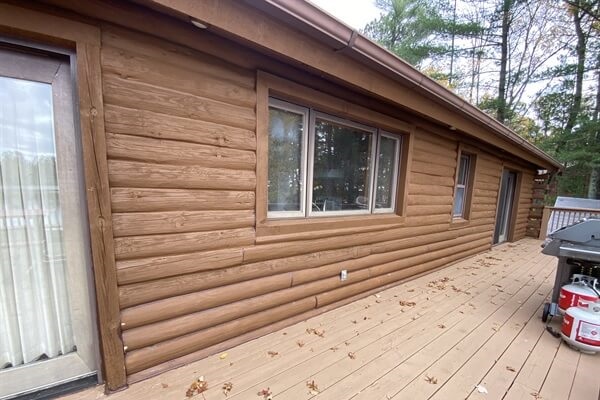 Grill area on the lakeside deck with a gas grill. We also have a charcoal grill located in the garage for your use.