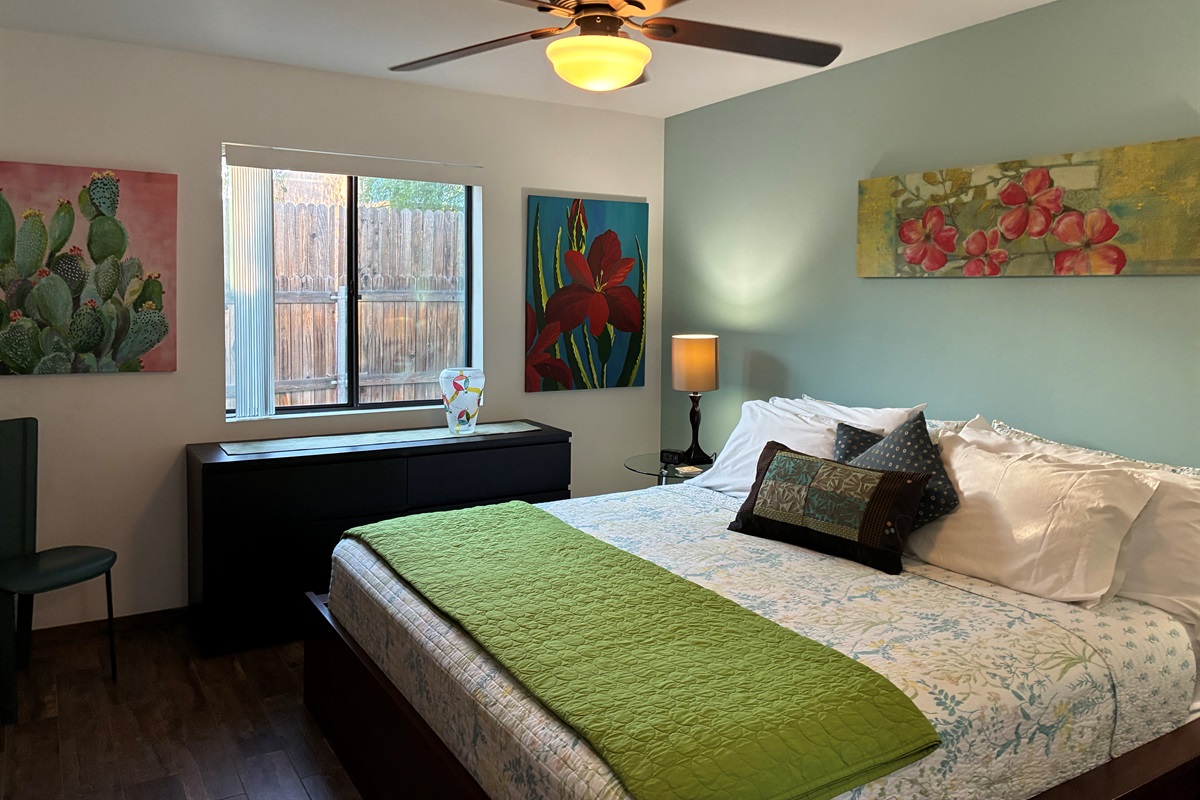 Second bedroom with king bed.