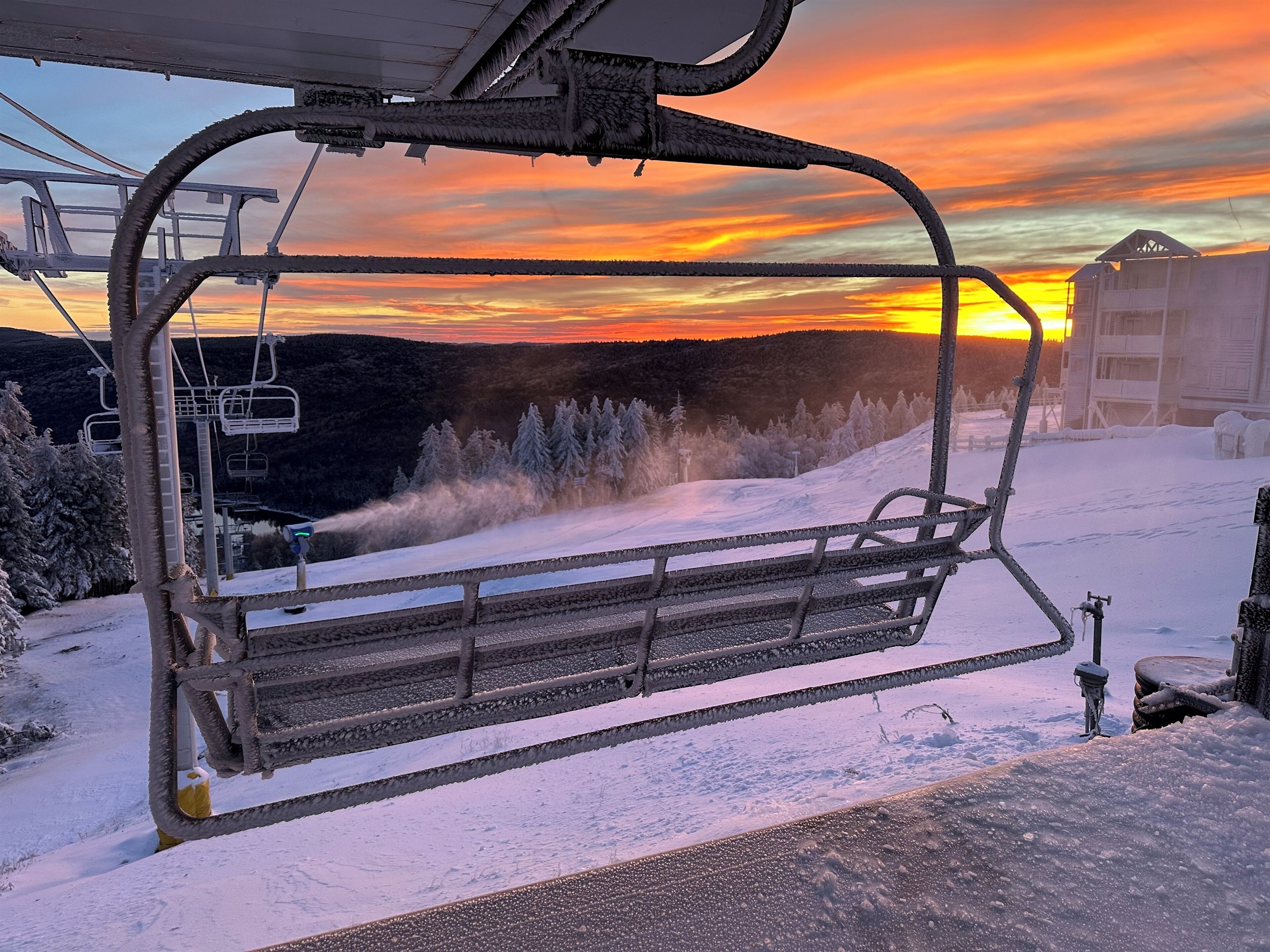 Check out an amazing sunrise at the top of Ballhooter