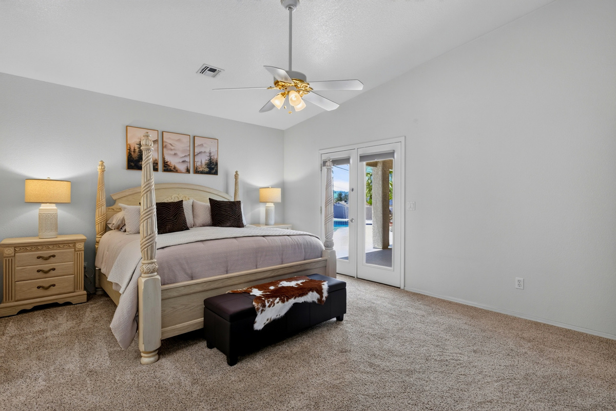 Master Bedroom access to pool patio