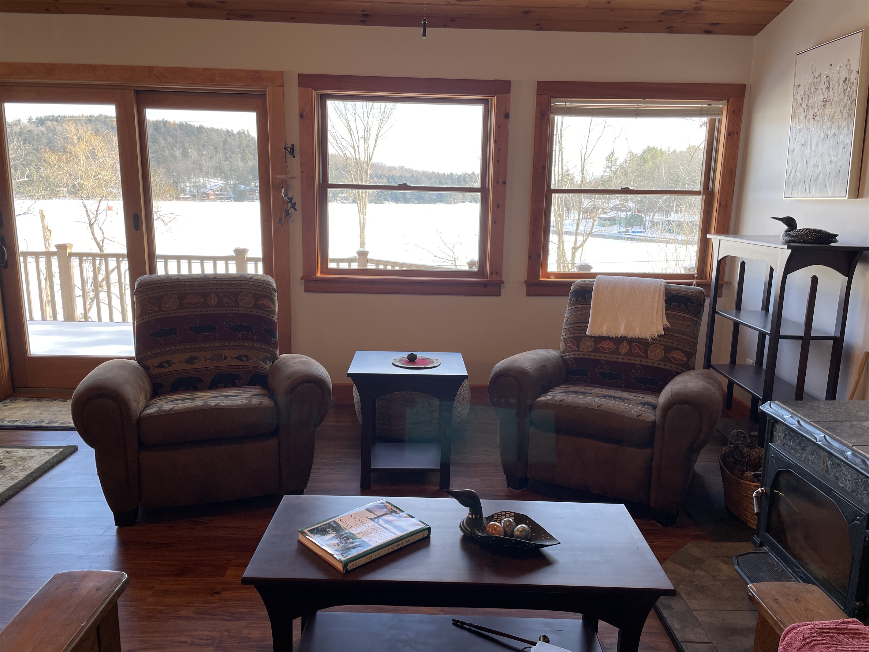Lake views in the living area