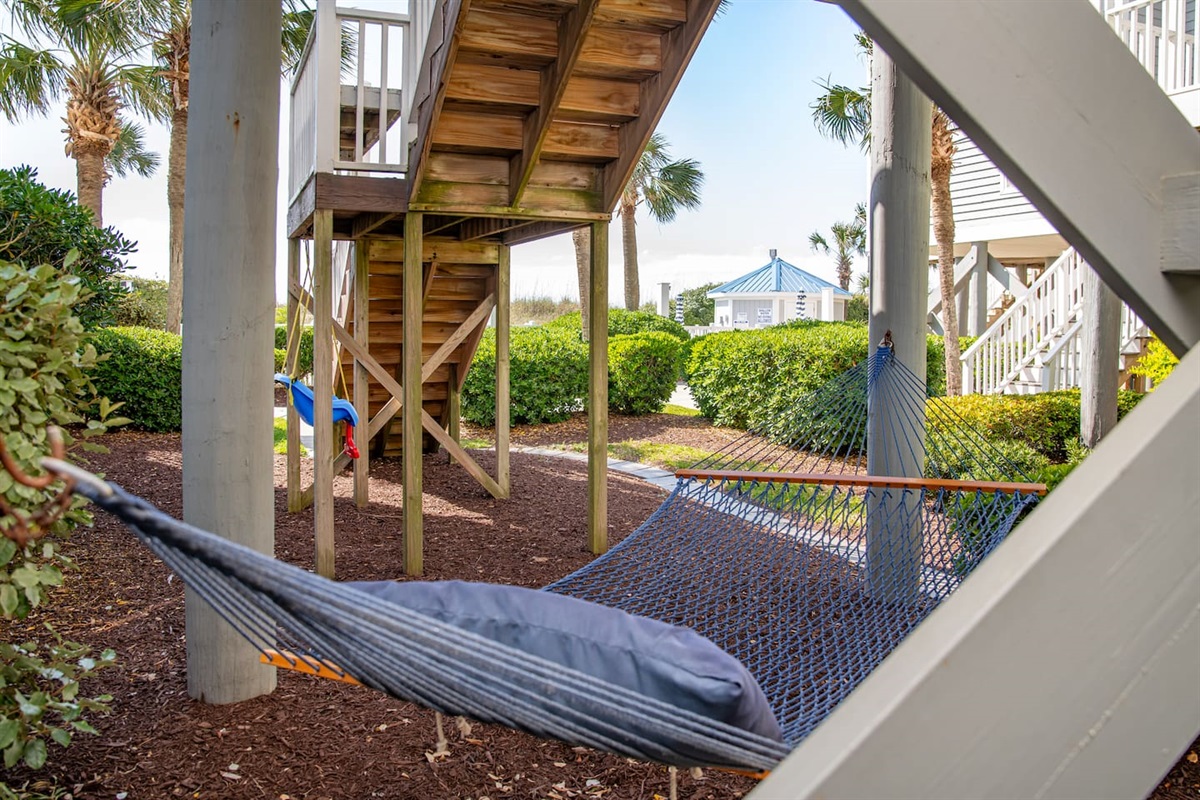 Escape to this original hammock from The Hammock Shop in Pawleys Island.  Read, relax, nap…