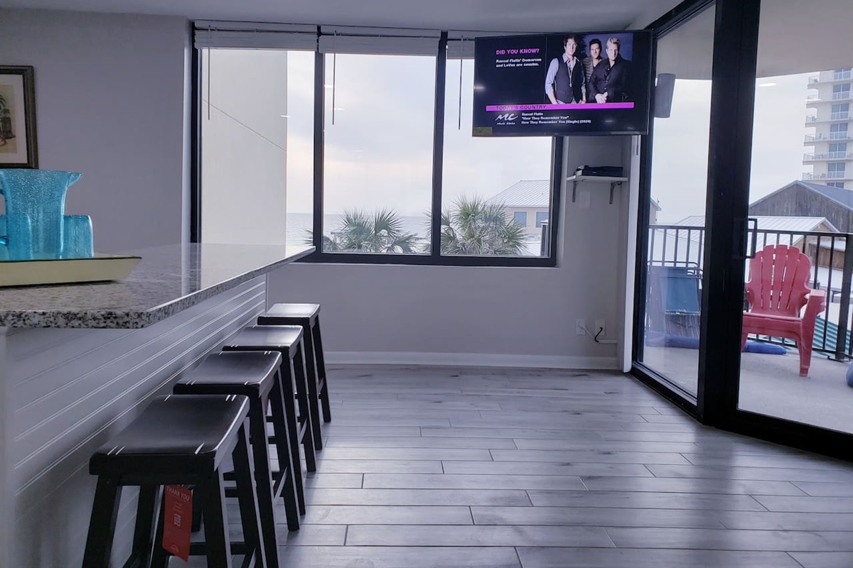Ocean view from the living room 