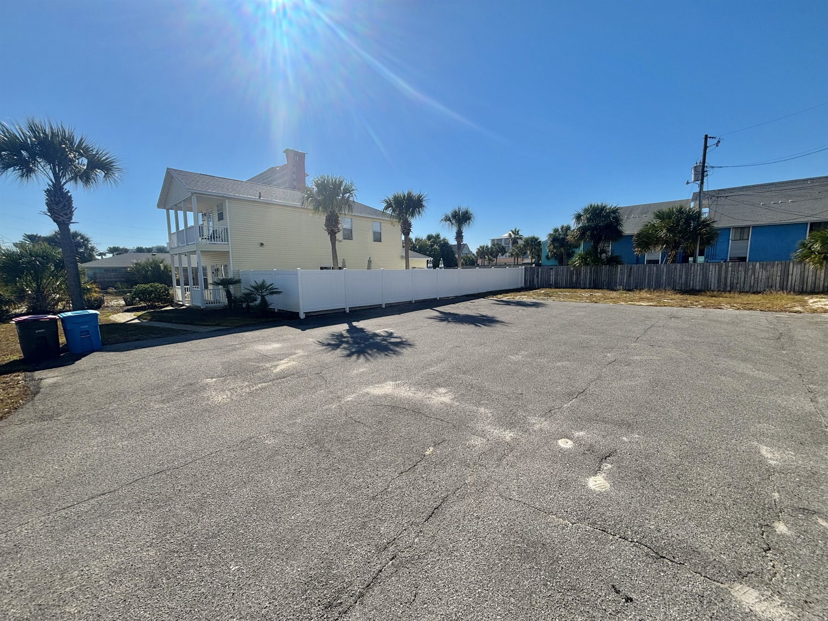 PRIVATE parking lot adjacent to house