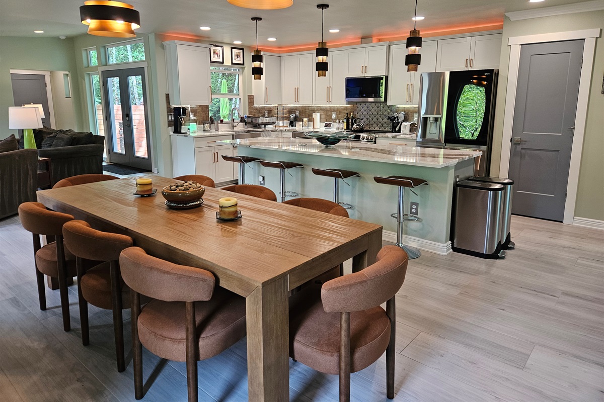 Kitchen includes microwave, dishwasher, oven, range, and refrigerator.