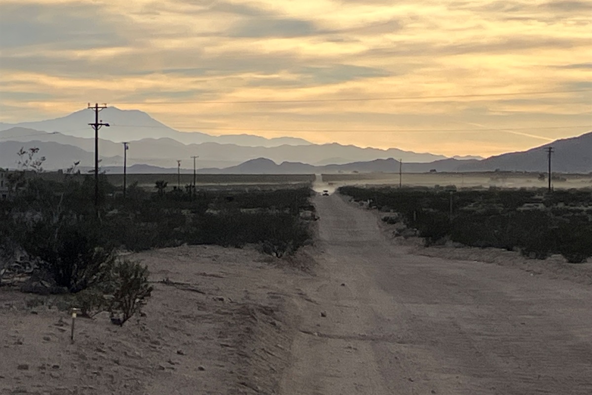 Our road, 20 minutes to Joshua Tree