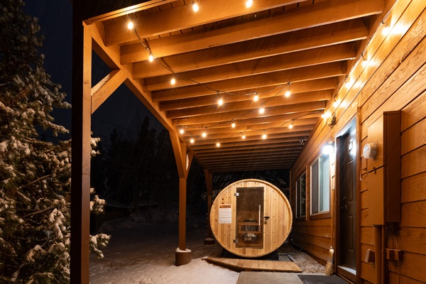 Enjoy the sauna after a spending time in Rocky Mountain National Park! Message for Sauna Temps and Info