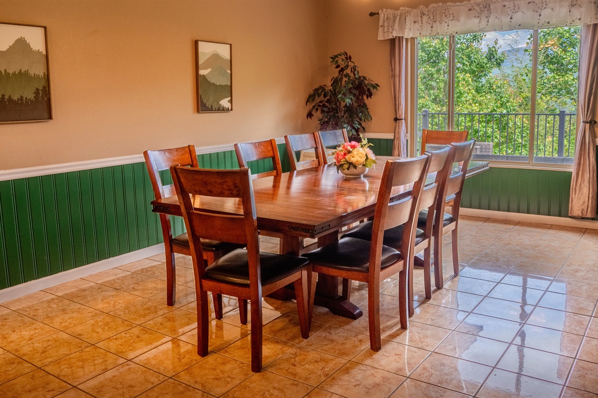 Dining with a gorgeous view! More seating available at the counters!