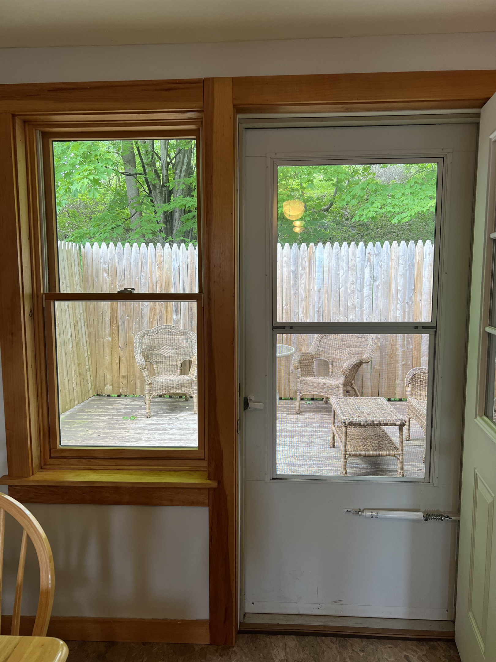 Door to the private enclosed balcony.