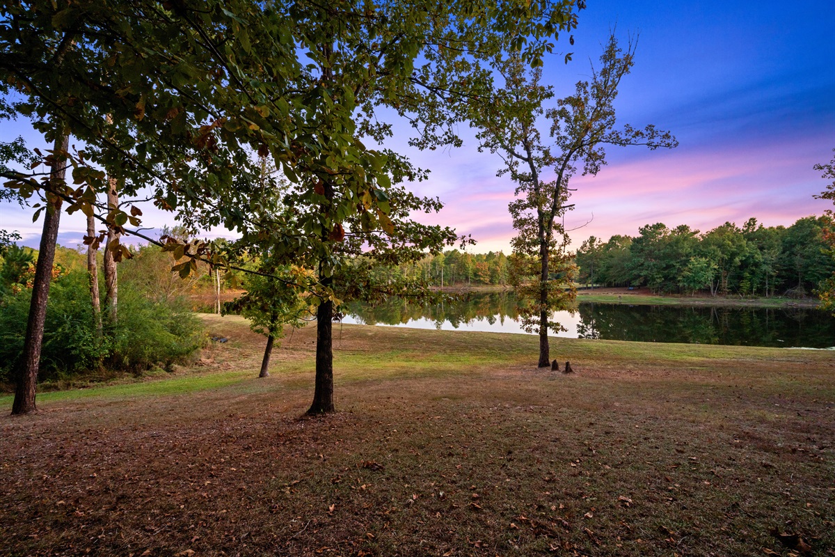 Peaceful lakefront views just steps from your stay.