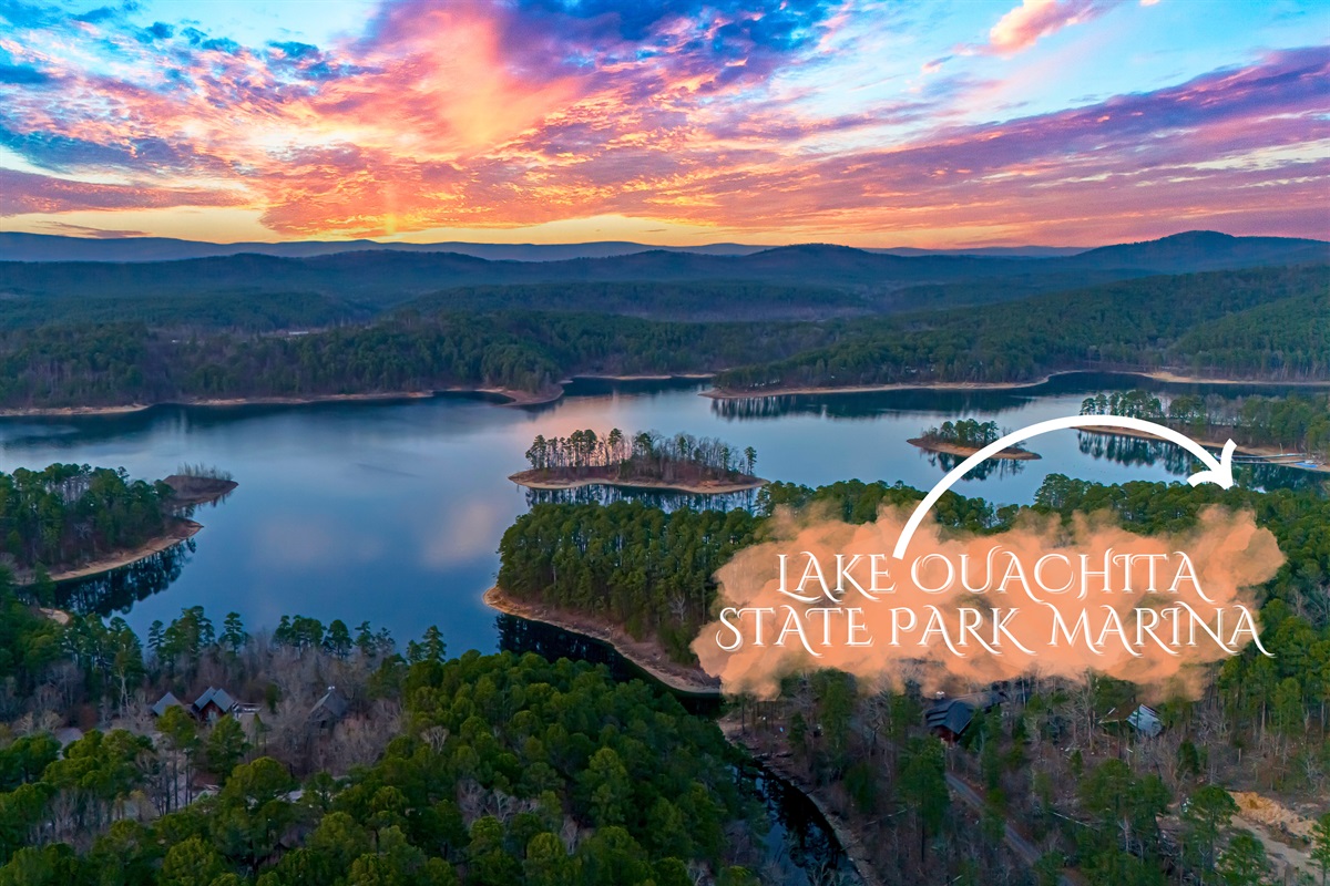 Lake Ouachita State Park Marina Boat Launch - Short 5 Mile Drive From the House