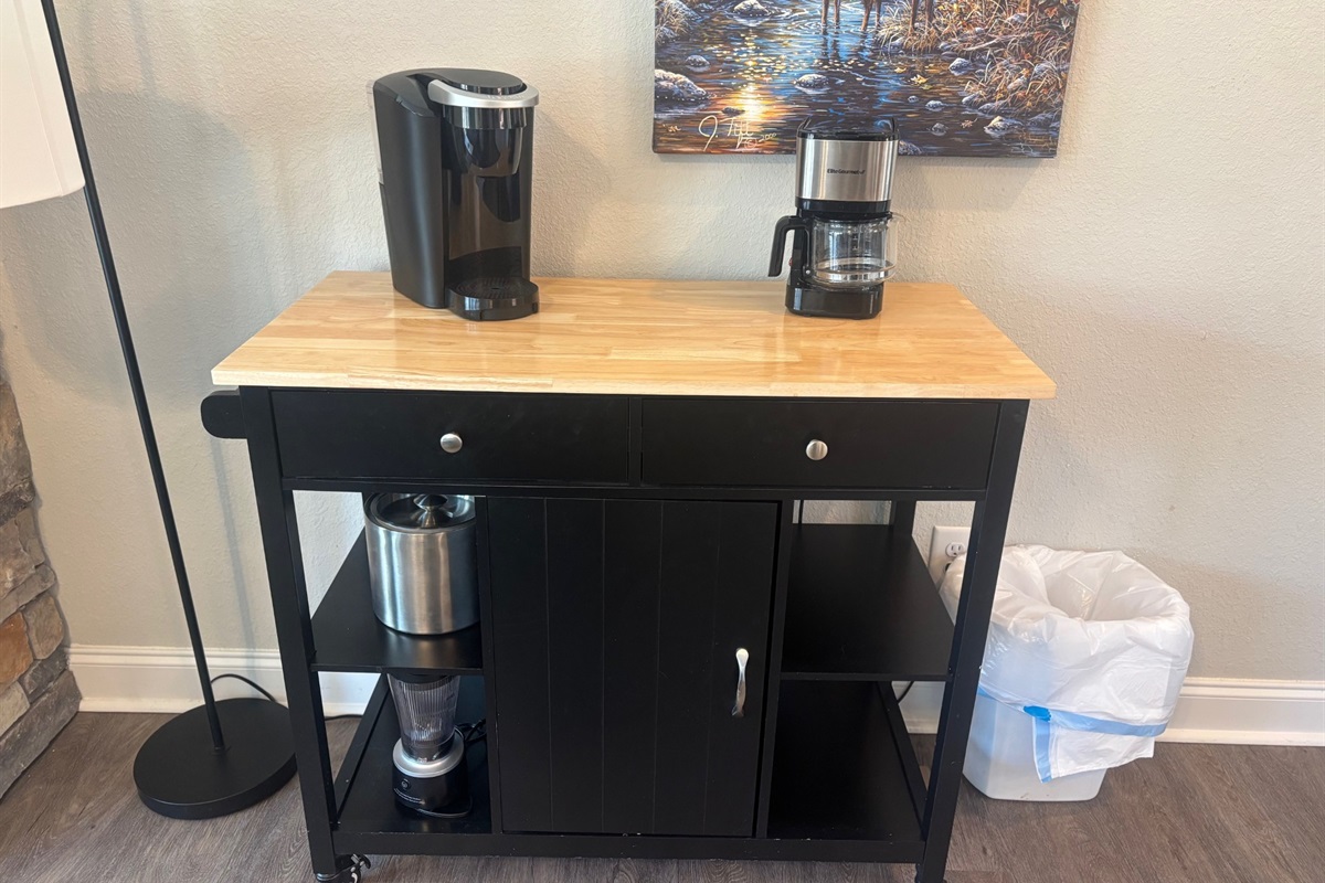 Coffee Bar with Keurig & drip coffee