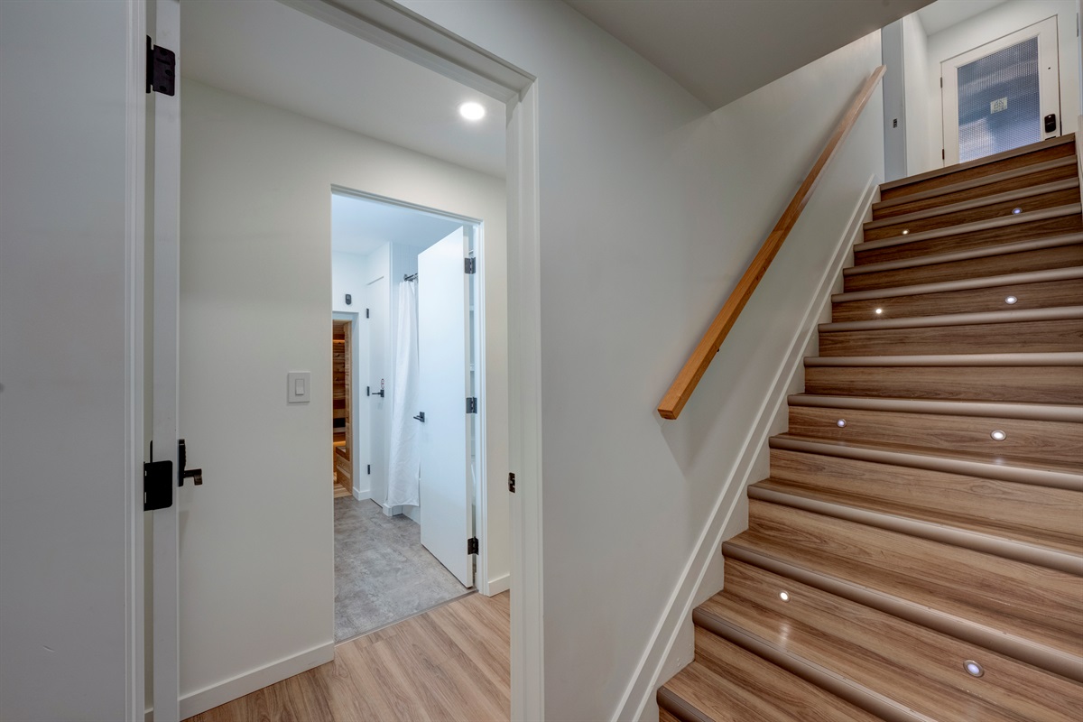 Private suite entrance with secure lock; same code as provided for check-in.