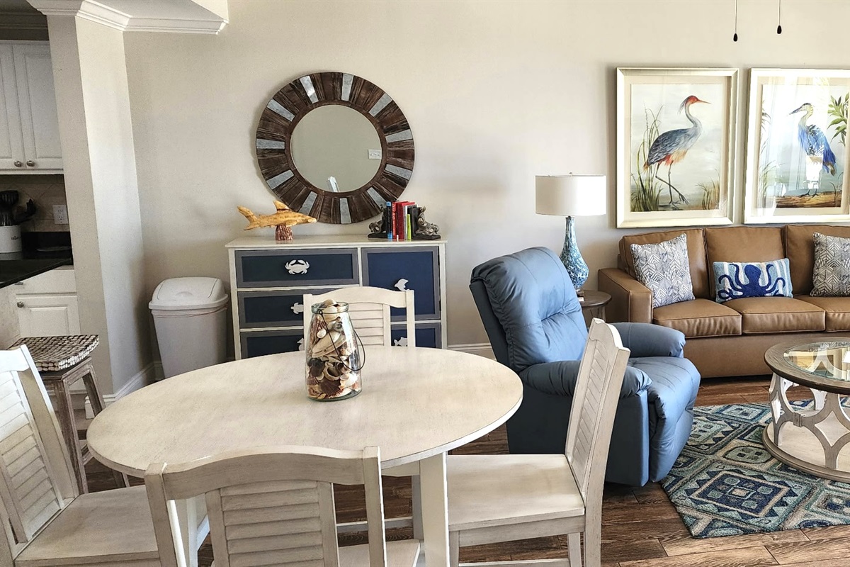 Eat at table along with eat at Bar for your meals.