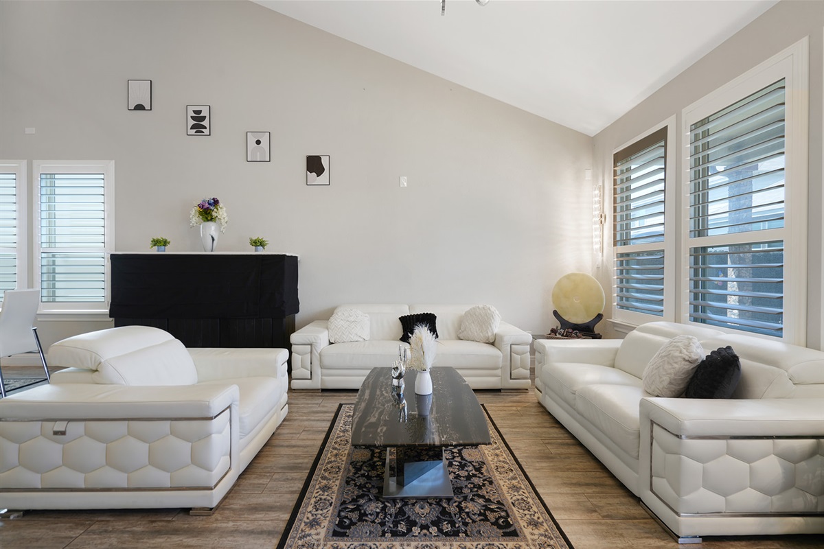 🛋 Living Room  Your entertainment hub — karaoke, surround sound, and space to unwind.”