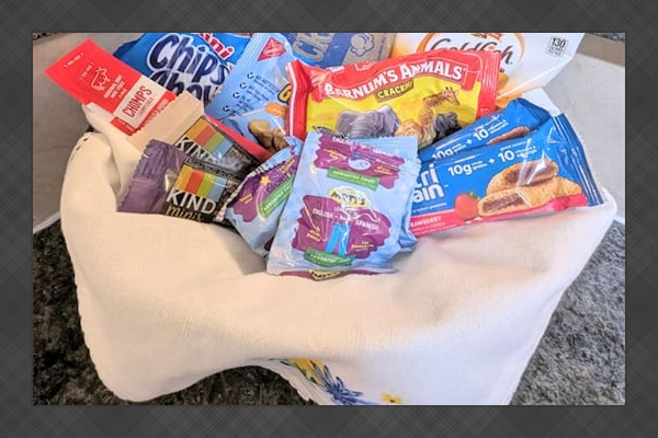 Snacks! Enjoy a variety of snacks provided by your grateful hosts. 