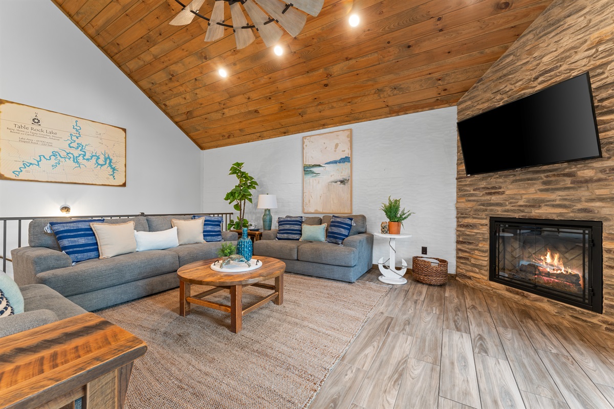 Cozy seating on the main level