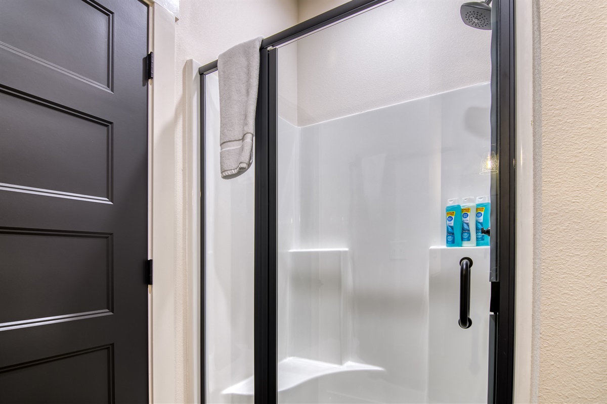 Walk in shower in King #1 bathroom