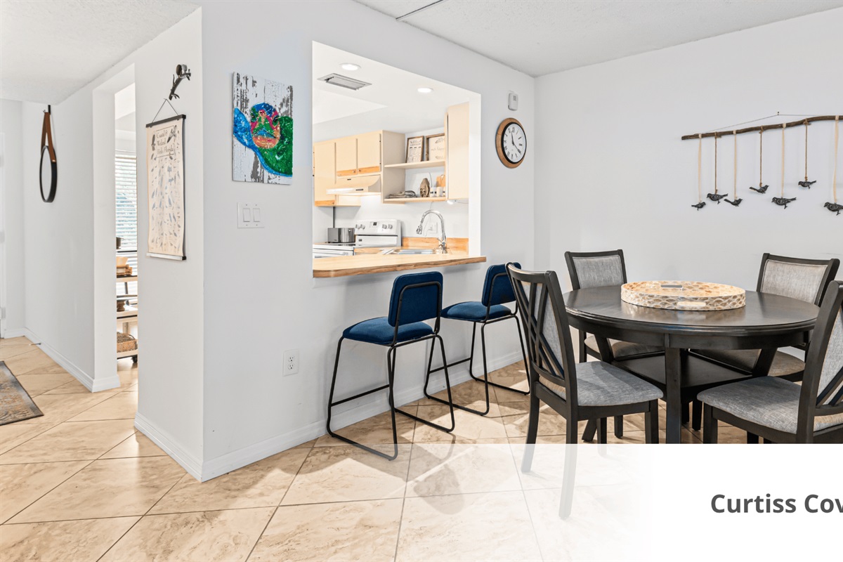 Bar Seating and Dining Table for 4